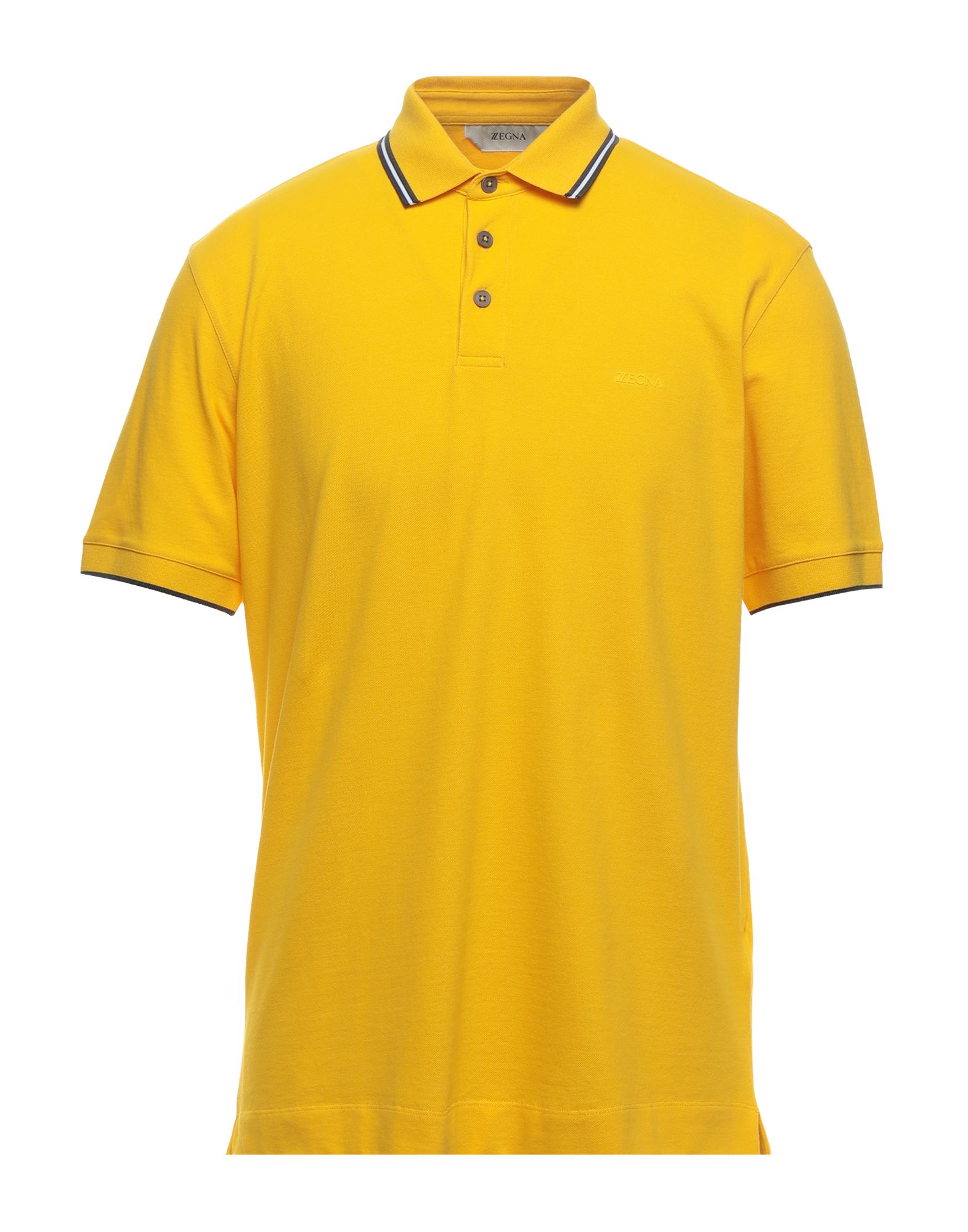 Z-zegna Polo Shirts In Yellow