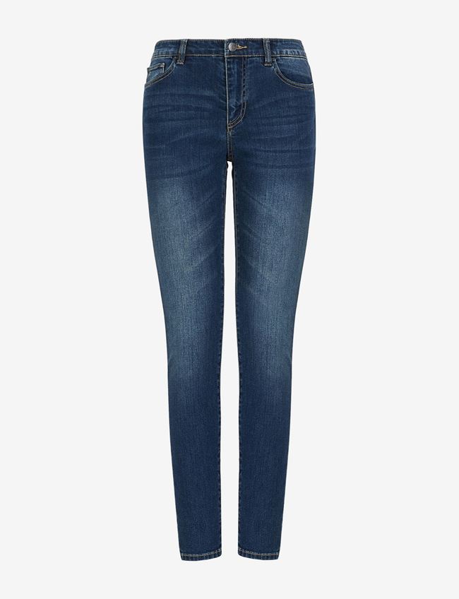 Armani Exchange Jeans Super-Skinny Blu Cotone, Elastomultiestere, Elastan
