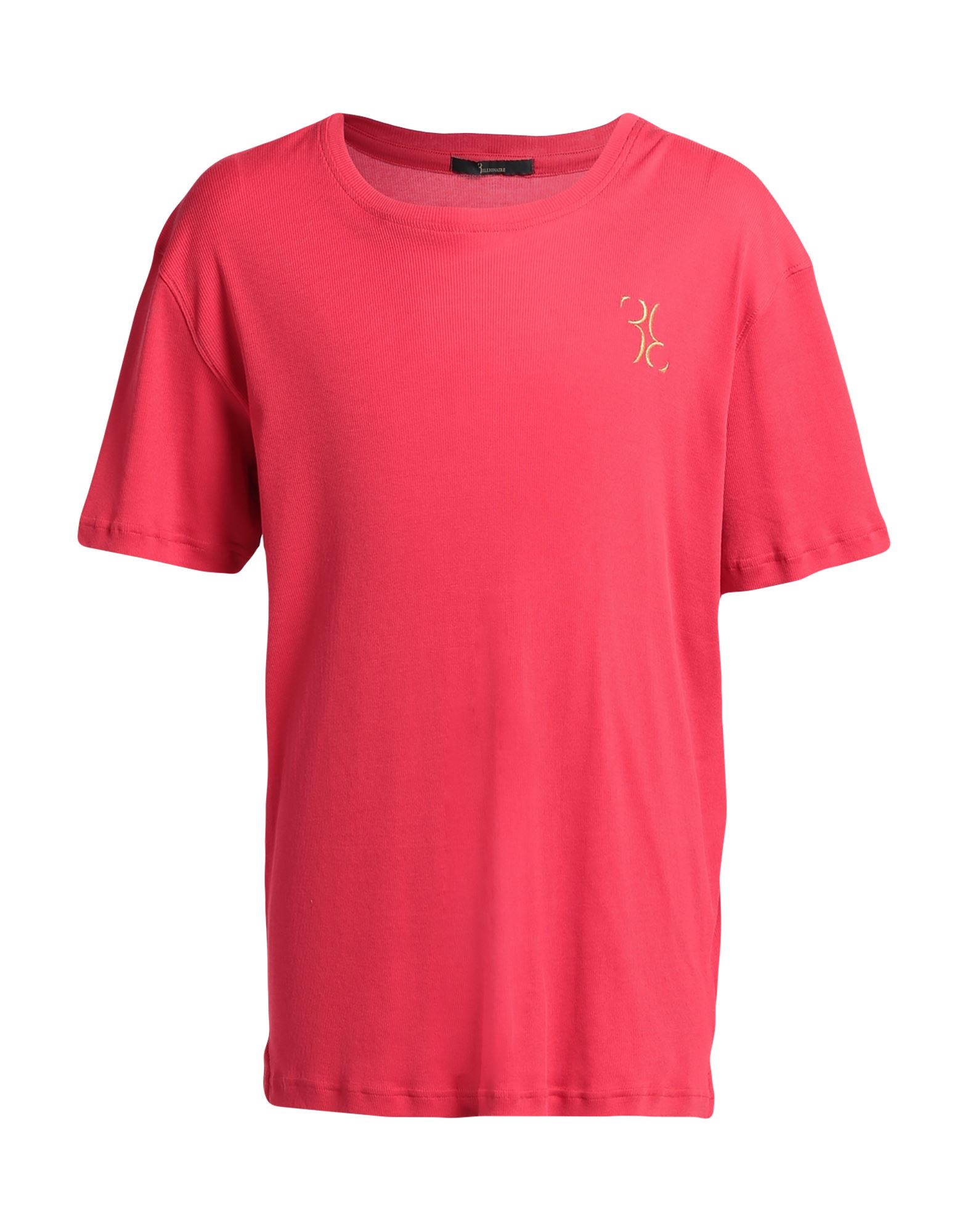 Shop Billionaire Man T-shirt Red Size Xxl Cotton, Elastane