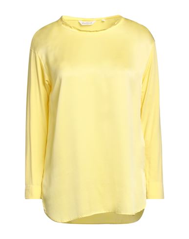 Guglielminotti Woman Top Yellow Size 4 Silk, Elastane