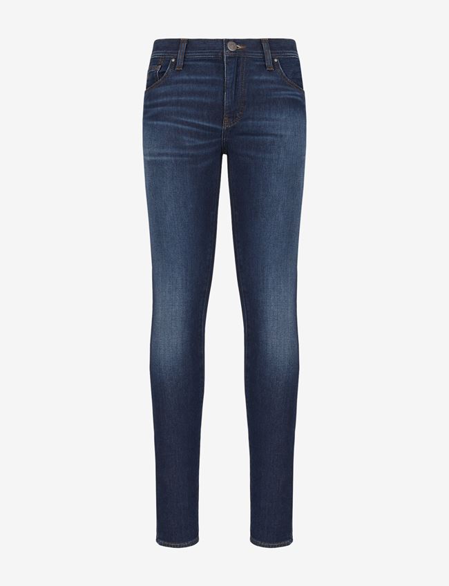 Armani Exchange Jeans Skinny Blu Cotone, Poliestere, Elastan