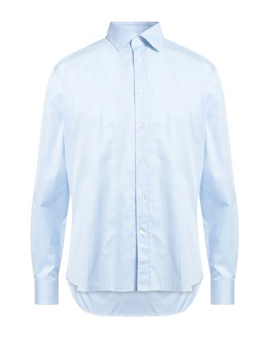 Alea Man Shirt Sky Blue Size 15 ½ Cotton In Brown
