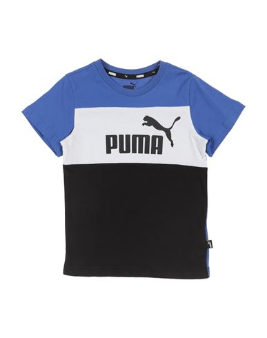 Puma Babies'  Ess+ Colorblock Tee B Toddler T-shirt Azure Size 6 Cotton, Polyester In Blue