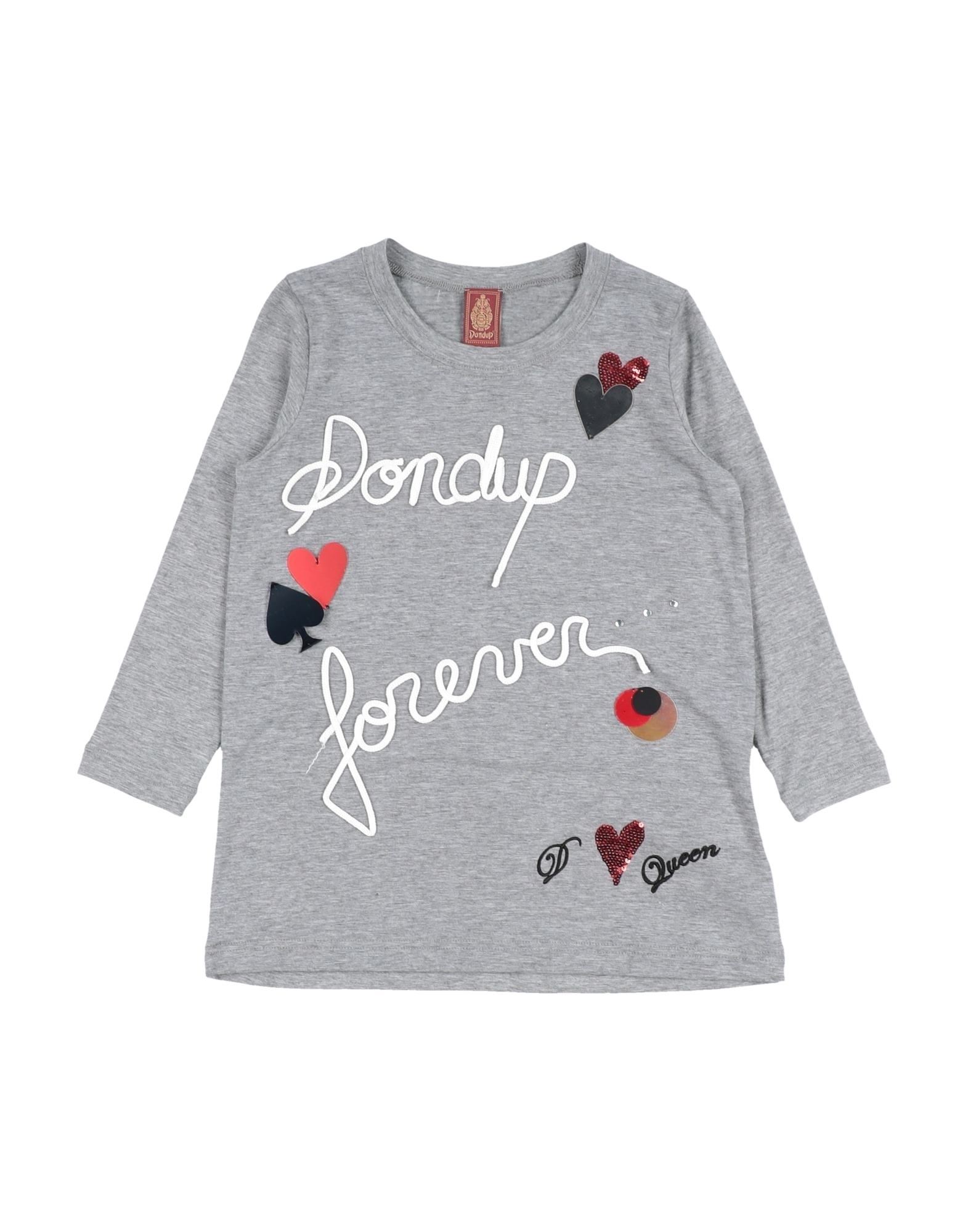 《セール開催中》DONDUP ガールズ 3-8 歳 T シャツ ライトグレー 4 コットン 77% / ウール 8% / カシミヤ 8% / ポリウレタン® 7%