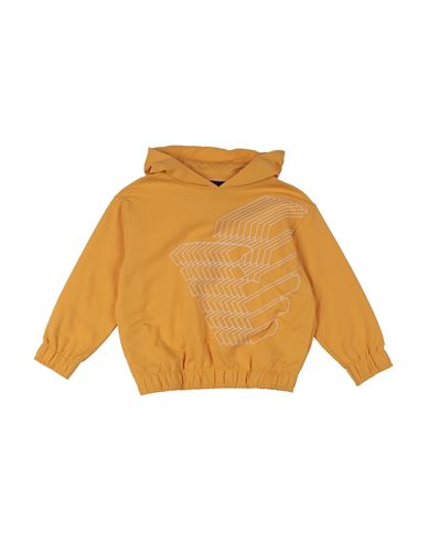 Emporio Armani Kids'  Toddler Boy Sweatshirt Ocher Size 6 Cotton, Elastane In Yellow