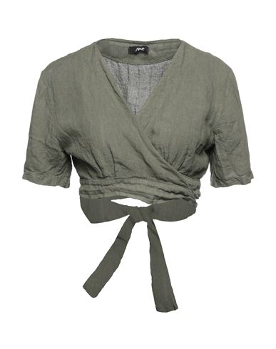 Akè Woman Shrug Military Green Size L Linen In Green