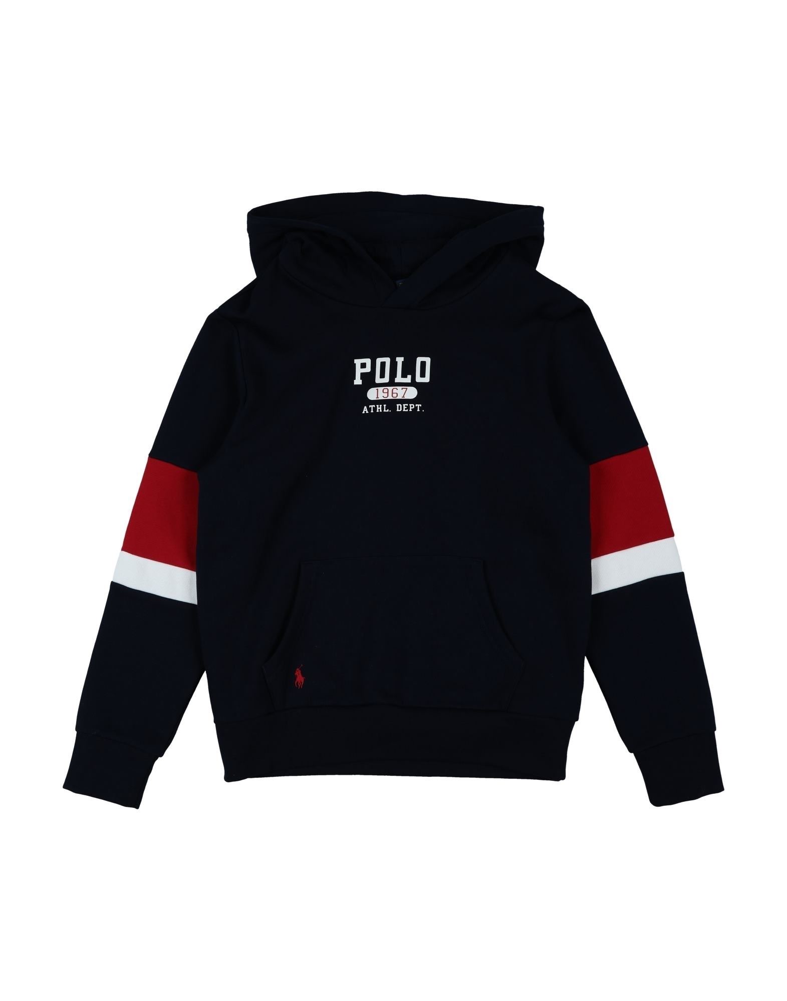 《セール開催中》RALPH LAUREN ボーイズ 9-16 歳 スウェットシャツ ダークブルー 10 コットン 84% / ポリ尿素 16% Logo Double-Knit Hoodie