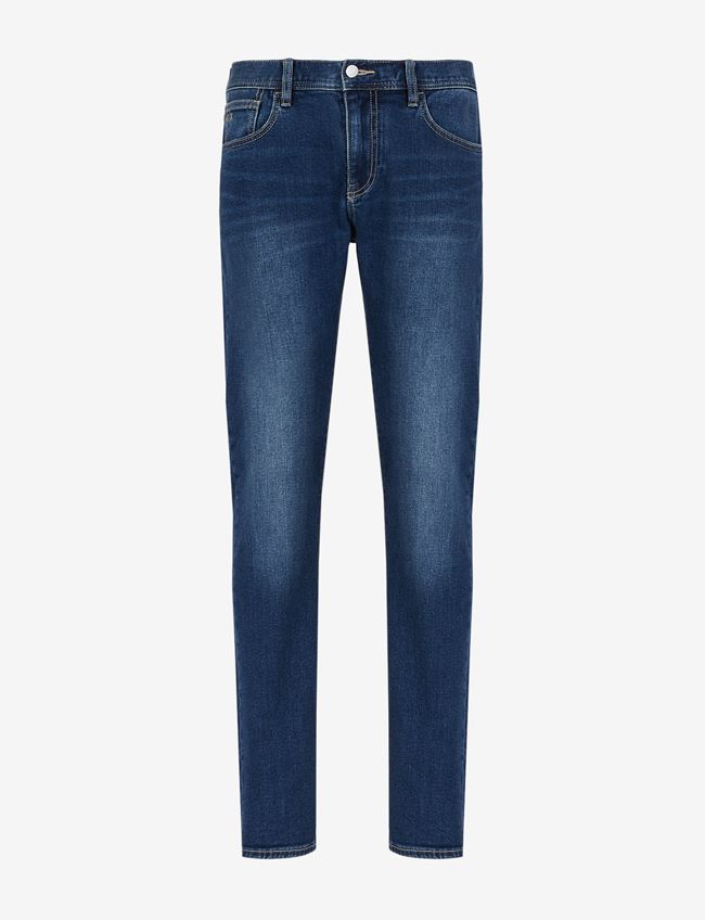 Armani Exchange Jeans Slim Fit Blu Cotone, Elastan