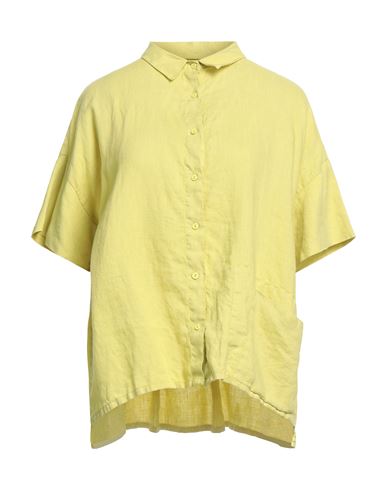 Rossopuro Woman Shirt Acid Green Size S Linen