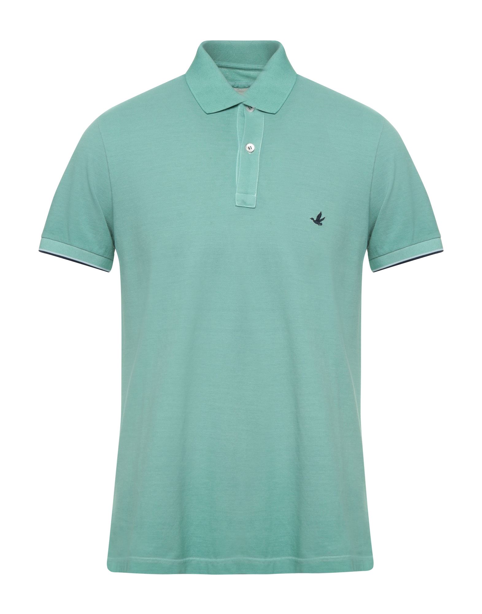 Brooksfield Man Polo Shirt Light Green Size 48 Cotton