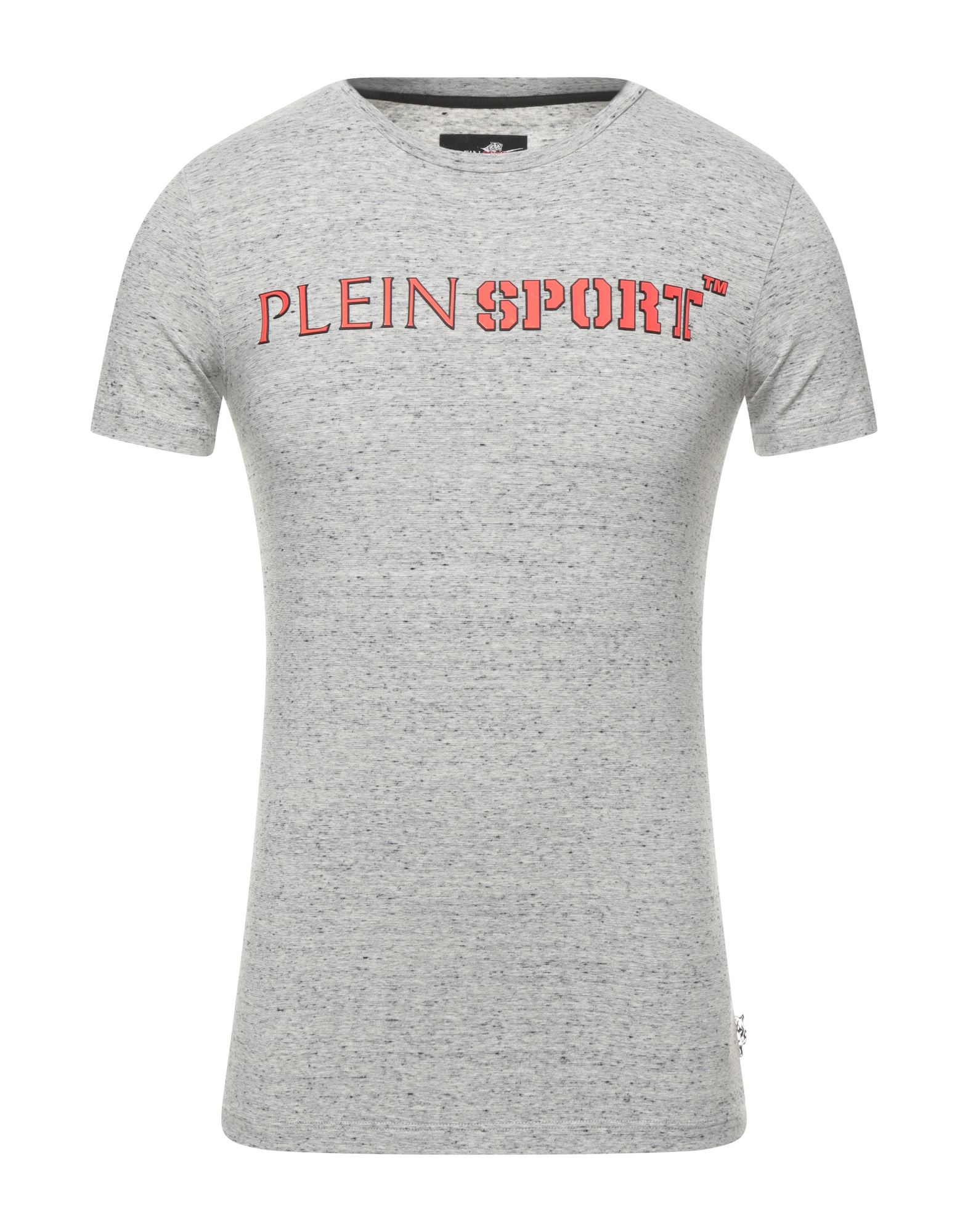 《セール開催中》PLEIN SPORT メンズ T シャツ グレー XS コットン 52% / ポリエステル 44% / ポリウレタン 4%