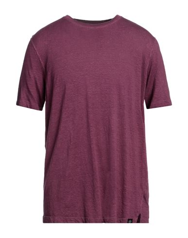 Gran Sasso Man T-shirt Deep Purple Size 46 Linen, Elastane