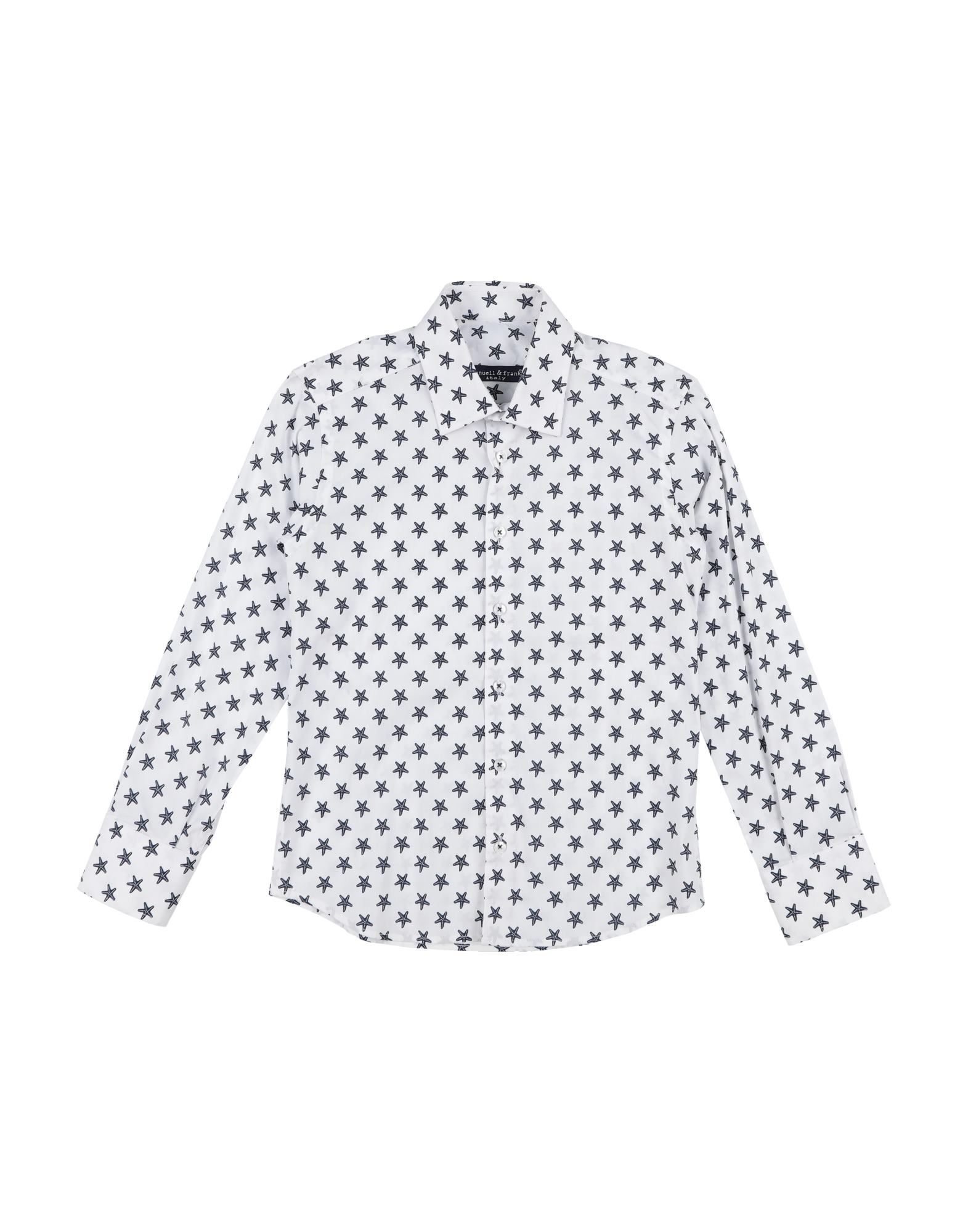 ＜YOOX＞ ★20%OFF！MANUELL & FRANK ボーイズ 9-16 歳 シャツ ホワイト 16 コットン 97% / ポリウレタン 3%画像