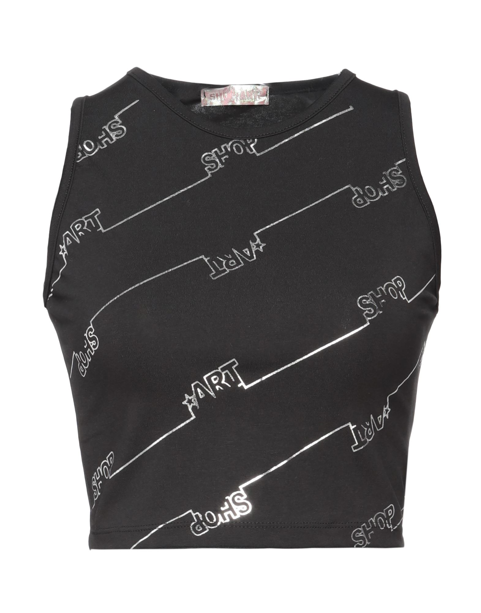 Shop ★ Art Shopart Woman Top Black Size M Cotton, Elastane