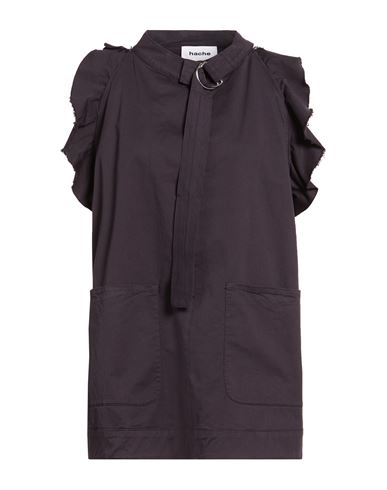 Hache Woman Top Midnight Blue Size 6 Cotton, Elastane In Purple