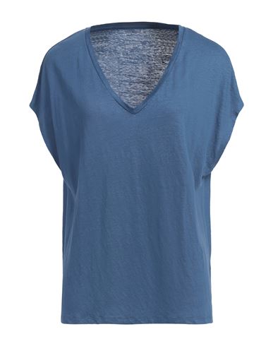 Majestic Filatures Woman T-shirt Blue Size 2 Linen, Cotton