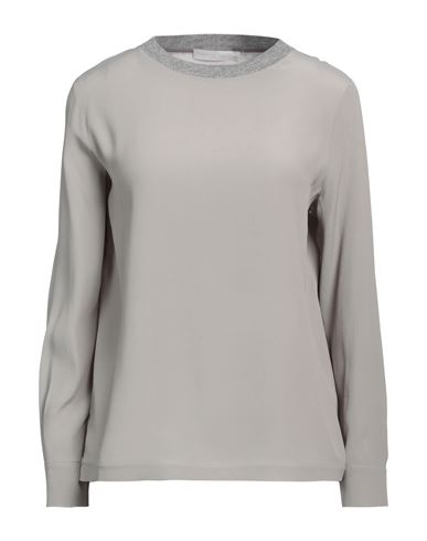 Shop Fabiana Filippi Woman Top Grey Size 10 Acetate, Silk, Virgin Wool, Cashmere, Ecobrass