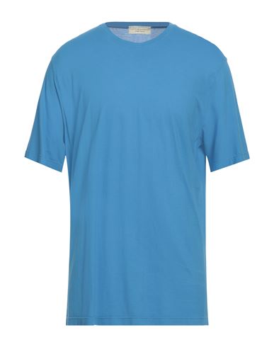 Filippo De Laurentiis Man T-shirt Azure Size 46 Cotton In Blue