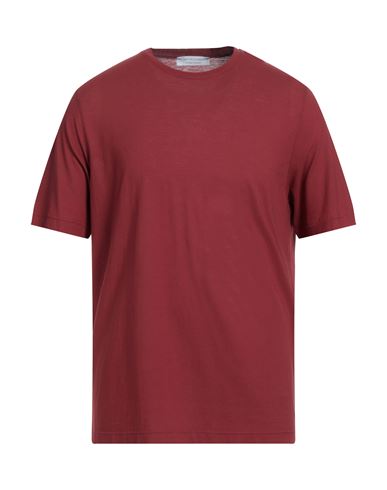 Filippo De Laurentiis Man T-shirt Brick Red Size 42 Cotton