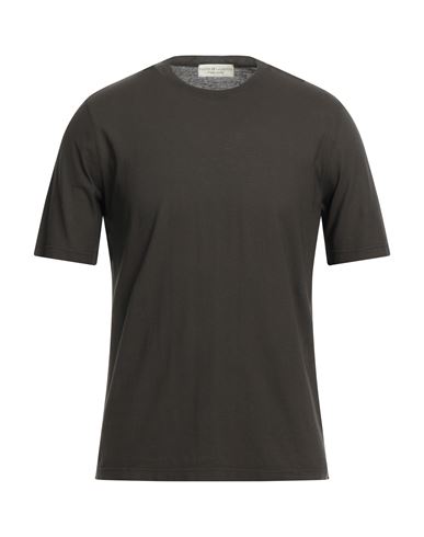 Filippo De Laurentiis Man T-shirt Dark Brown Size 38 Cotton