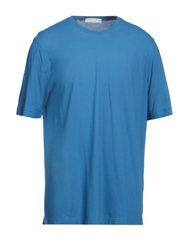 Filippo De Laurentiis Man T-shirt Slate Blue Size 46 Cotton