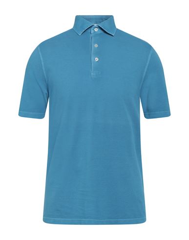 Filippo De Laurentiis Man Polo Shirt Light Blue Size 38 Cotton