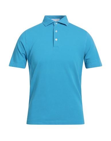 Filippo De Laurentiis Man Polo Shirt Blue Size 36 Cotton