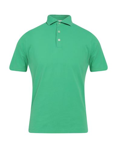 Filippo De Laurentiis Man Polo Shirt Green Size 36 Cotton