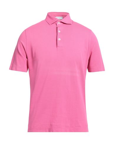 Filippo De Laurentiis Man Polo Shirt Fuchsia Size 38 Cotton In Pink