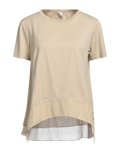 European Culture Woman T-shirt Sand Size M Cotton In Beige