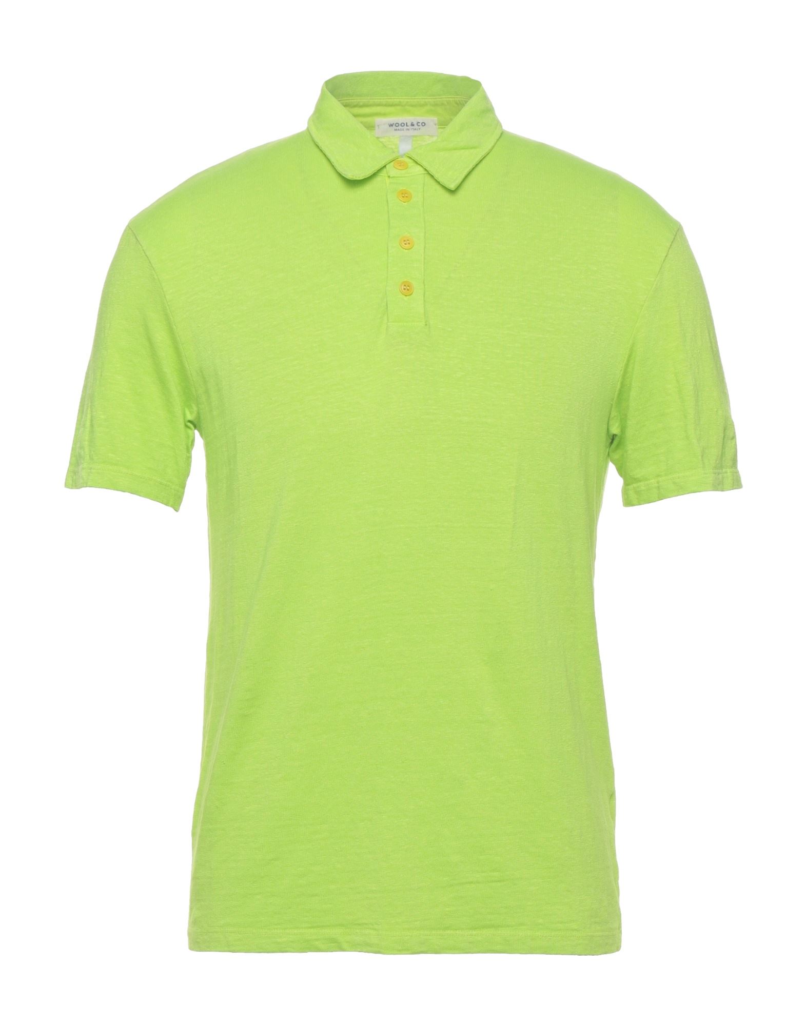 Wool & Co Polo Shirts In Acid Green