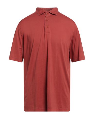Filippo De Laurentiis Man Polo Shirt Brick Red Size 46 Cotton