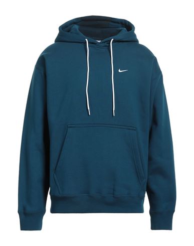 Nike Man Sweatshirt Blue Size L Cotton, Polyester