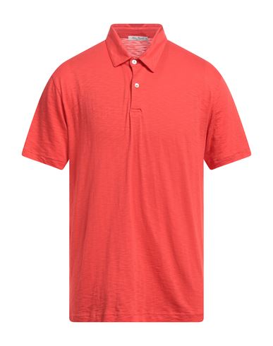 Stefan Brandt Man Polo Shirt Coral Size Xxl Organic Cotton In Red