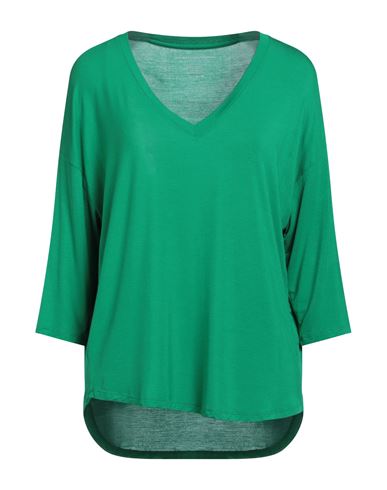 Majestic Filatures Woman T-shirt Emerald Green Size 2 Viscose, Elastane