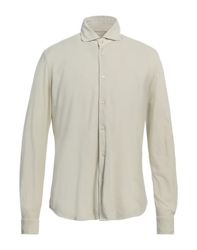 Tintoria Mattei 954 Man Shirt Cream Size 16 Cotton In White