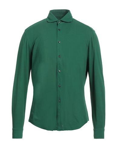 Tintoria Mattei 954 Man Shirt Green Size 16 Cotton