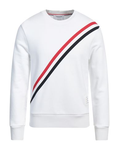 Thom Browne Man Sweatshirt White Size 3 Cotton