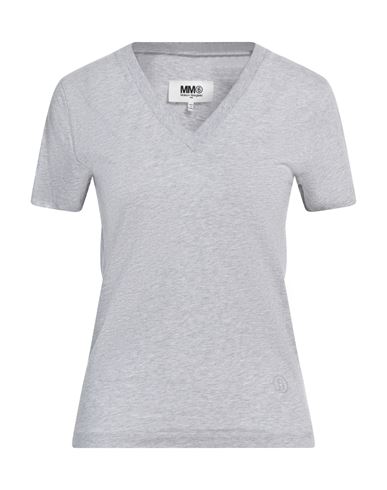 Mm6 Maison Margiela Woman T-shirt Light Grey Size S Cotton In Grey