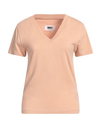 Mm6 Maison Margiela Woman T-shirt Blush Size M Cotton In Pink
