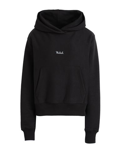 Logo Fleece Hoodie Woman Sweatshirt Black Size XS Cotton, Polyester