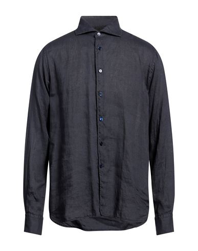 Orian Man Shirt Midnight Blue Size 16 Linen
