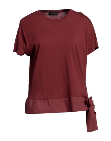 Shop Roberto Collina Woman T-shirt Burgundy Size S Cotton In Red
