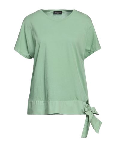 Roberto Collina Woman T-shirt Light Green Size S Cotton