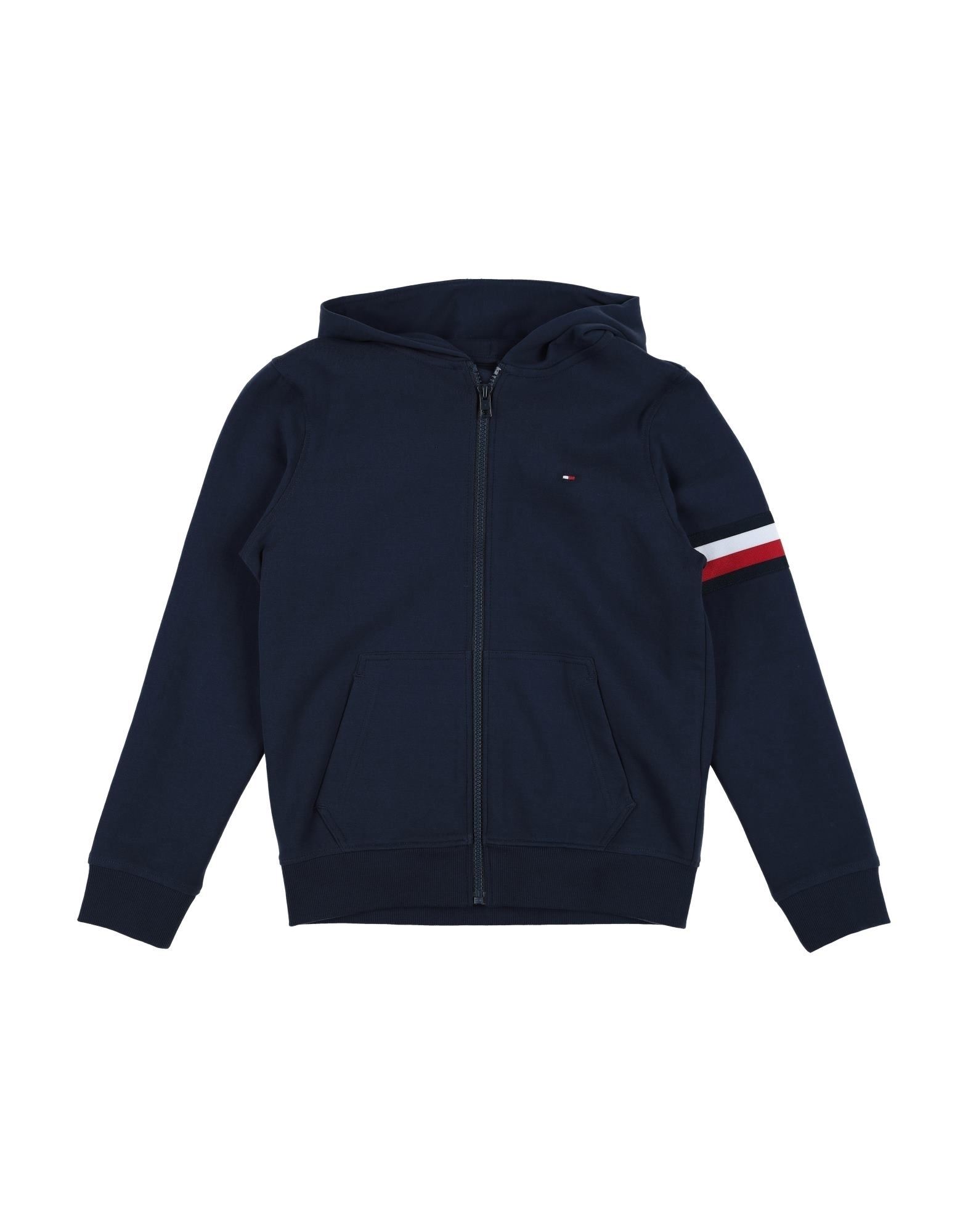 《セール開催中》TOMMY HILFIGER ボーイズ 3-8 歳 スウェットシャツ ダークブルー 3 コットン 68% / ポリエステル 22% / ポリウレタン 10%