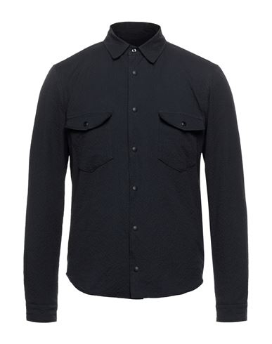 Man Shirt Midnight blue Size 40 Cotton, Elastane