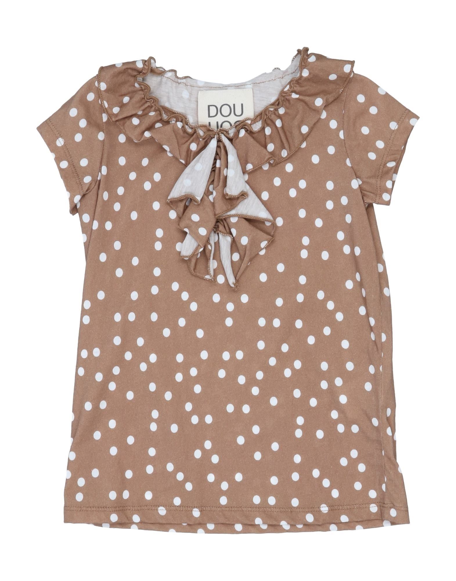 Shop Douuod Toddler Girl T-shirt Khaki Size 4 Cotton In Beige