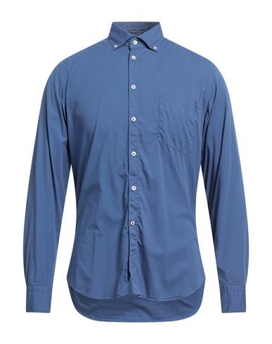 B.d.baggies B. D.baggies Man Shirt Slate Blue Size 3xl Cotton, Elastane