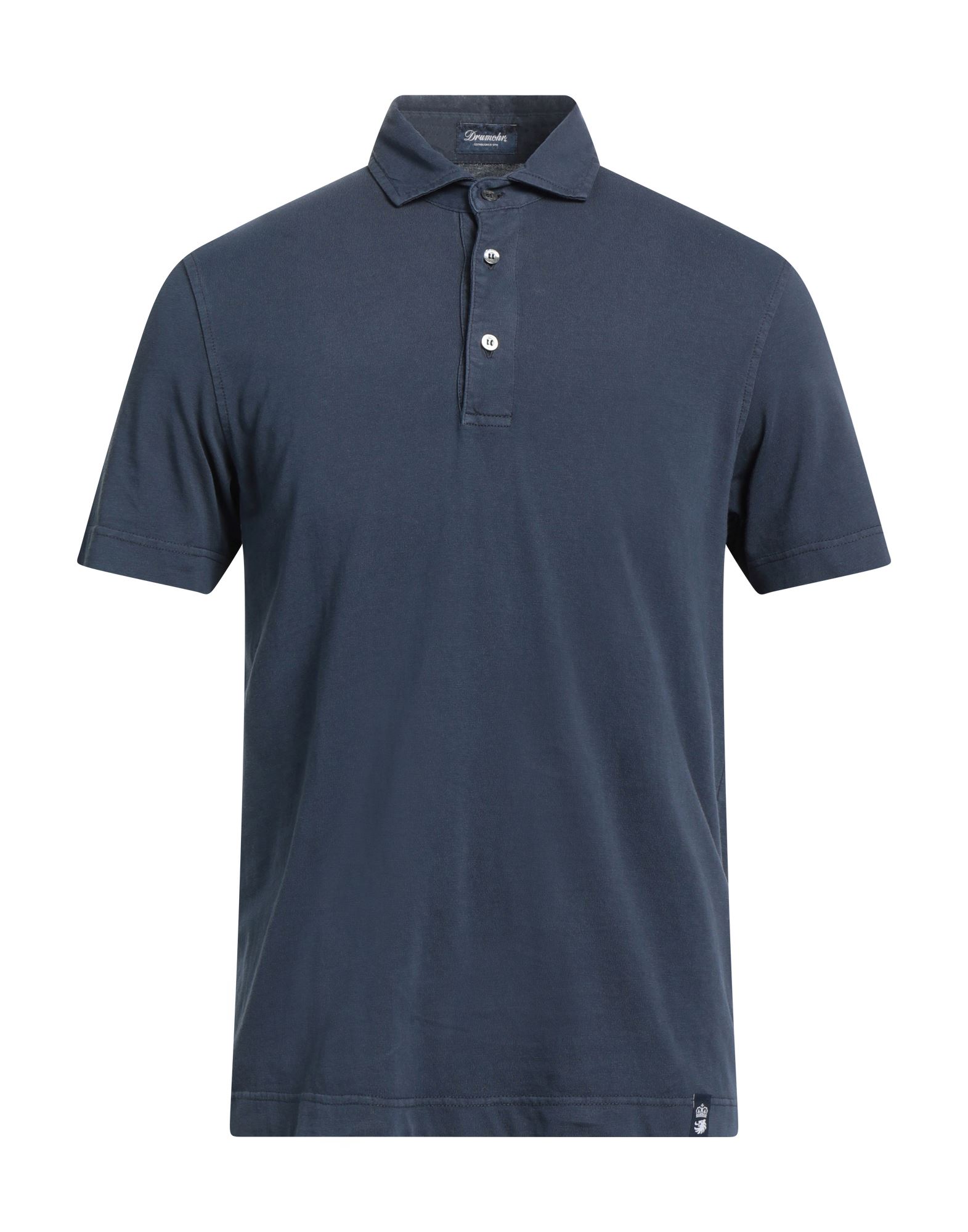 Drumohr Polo Shirts In Navy Blue