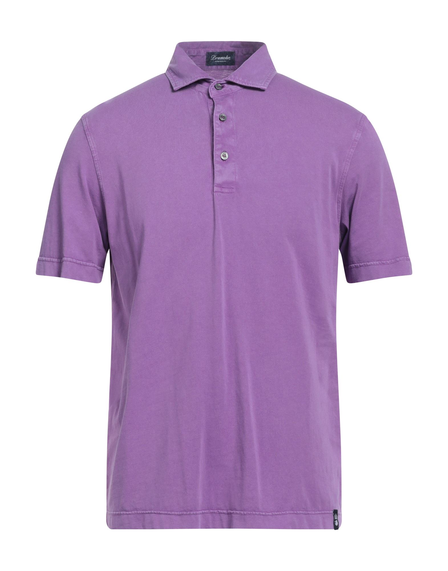 Drumohr Polo Shirts In Light Purple